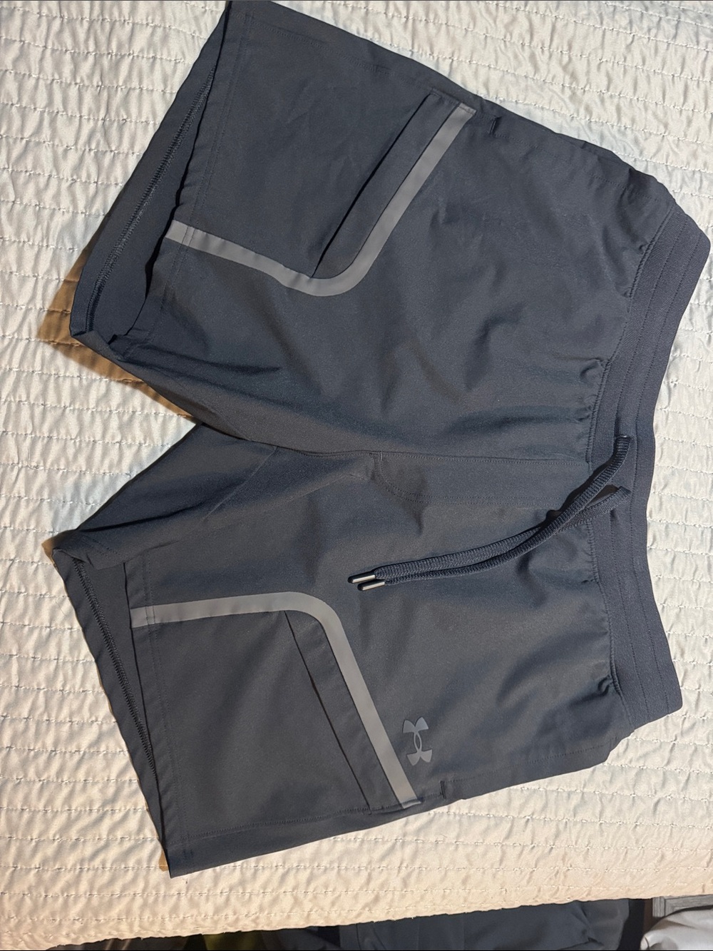 Under Armour Men's Black Athletic Training Shorts with Reflective Trim
